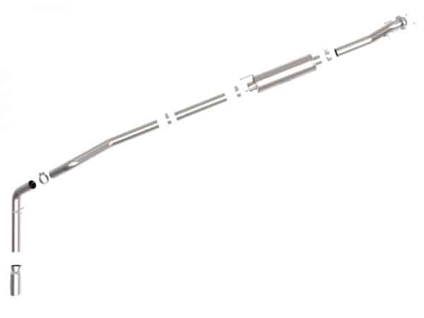 aFe Vulcan Series 3 1/2in 304 SS Cat-Back 13-19 Ford Transit V6 3.5 Twin Turbo w/ Polished Tip - Image 3