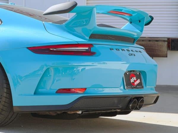 aFe 14-16 Porsche 911 GT3 991.1 H6 3.8L MACH Force-Xp 304 SS Cat-Back Exhaust System w/ Carbon Tips - Image 4