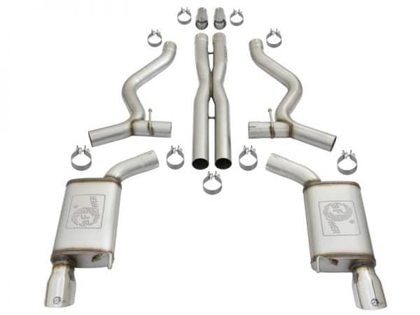 aFe MACHForce XP 3in 304 SS Cat-Back Exhausts w/ Polished Tips 15-17 Ford Mustang GT V8-5.0L/V6-3.7L - Image 7