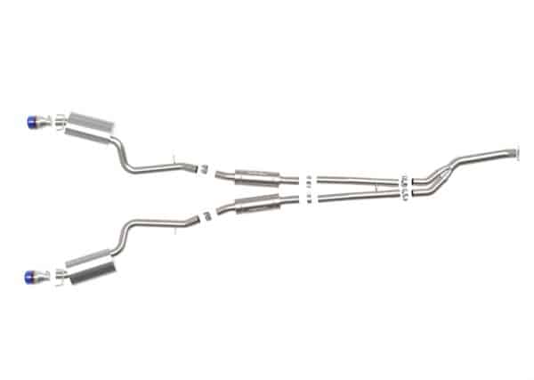 aFe POWER Takeda 16-17 Lexus IS200t L4-2.0L (t) 2.5in-3in 304 SS CB Exhaust w/ Blue Tip - Image 2