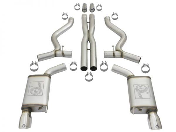 aFe MACHForce XP 3in Sport Tone Cat-Back Exhausts w/ Polished Tips 15-17 Ford Mustang V6/V8 - Image 9