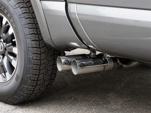 aFe POWER Rebel Series 2-1/2in 409 SS Cat Back Exhaust w/ Polished Tips 16-17 Nissan Titan V8 5.6L - Image 2
