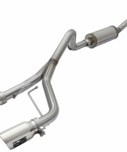 aFe Rebel Series CB 2.5in Dual Center Exit SS Exhaust w/ Polish Tip 07-15 Jeep Wrangler 3.6L/3.8L V6