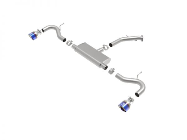 aFe Takeda 2.5in 409 SS Axle-Back Exhaust System Blue Flame 18-20 Hyundai Elantra GT L4-1.6L(t) - Image 2