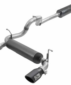 aFe Rebel Series 2.5in 304 SS Cat-Back Exhaust w/ Black Tips 2018+ Jeep Wrangler (JL) V6 3.6L