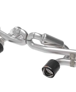 aFe MACHForce XP 2.25in-2.5in 304SS Exhaust Cat-Back 20-22 Porsche Cayman GT4 (718) - Carbon Tips