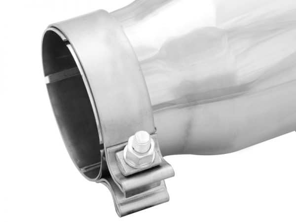 aFe MACHForce-XP 304 Stainless Steel Polished Exhaust Tip 3.5in x 4.5in Out x 12in L Clamp-On - Image 2