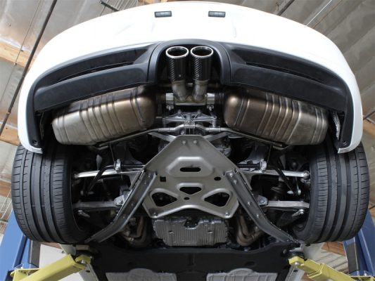 Alternative view of aFe Power 13-14 Porsche Cayman S / Boxster S Carbon Fiber Exhaust Tip Upgrade