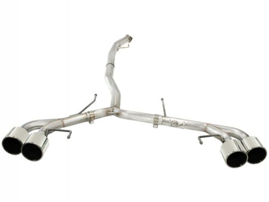 Alternative view of aFe Takeda 3in SS Exhaust Cat-Back 09-14 Nissan GTR V6 3.8L Polished Tips