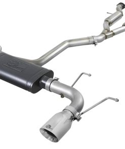 aFe Large Bore HD 3in 304 SS Cat-Back Exhaust w/ Polished Tips 14-19 Jeep Grand Cherokee V6-3.6L