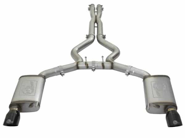 aFe MACHForce XP 3in 304 SS Cat-Back Exhausts w/ Black Tips 15-17 Ford Mustang GT V8-5.0L/V6-3.7L - Image 6
