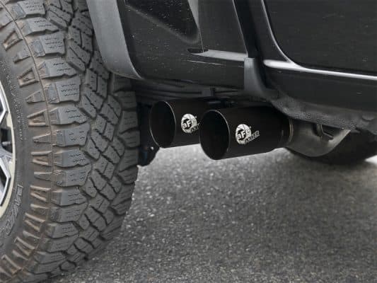 Alternative view of aFe Rebel Series CB 3in Middle Side Exit SS Exht w/ Black Tips 15-17 Chevy Colorado / GMC Canyon