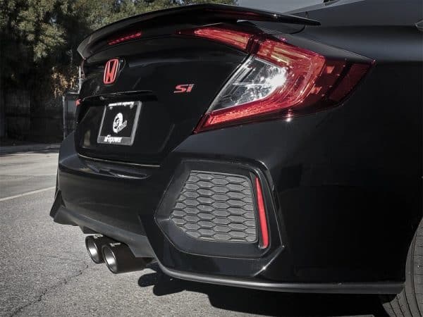 aFe Takeda 3in 304 SS Cat-Back Exhaust System w/ Black Tips 2017+ Honda Civic Si (4dr) I4 1.5L (t) - Image 2