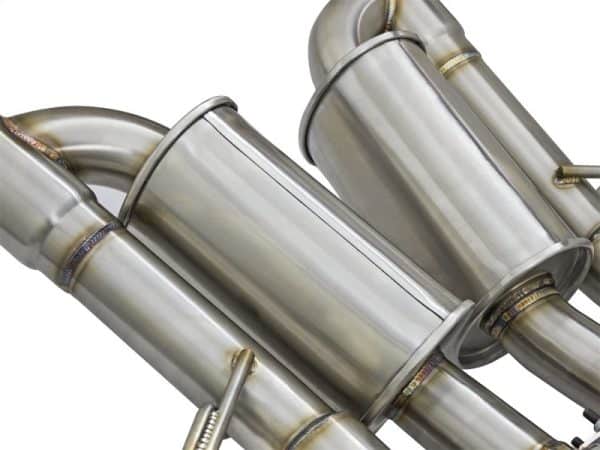 aFe MACHForce XP 3in-2 1/2in Axle Back 304SS Exhaust w/ Polished Tips 15-17 Chevy Corvette Z06 - Image 4