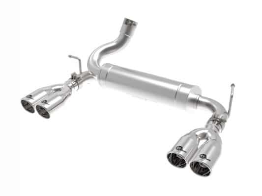 aFe Vulcan Series 2.5in 304 SS Axle-Back Exhaust Polished 07-18 Jeep Wrangler (JK) V6-3.6/3.8L
