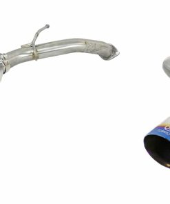 aFe POWER Takeda 2.5in 304 SS Axle-Back Exhaust w/ Blue Flame Tips 17-19 Infiniti Q60 V6-3.0L (tt)