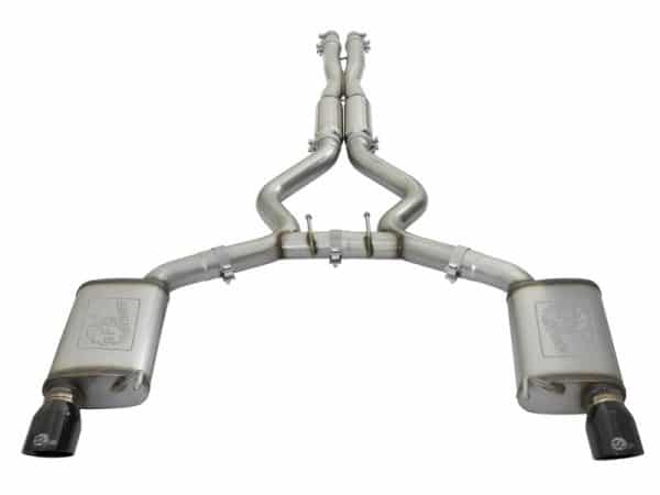 aFe MACHForce XP 3in 304 SS Loud Tone Cat-Back w/ Black Tips 15-17 Ford Mustang V6-3.7L/V8-5.0L - Image 4