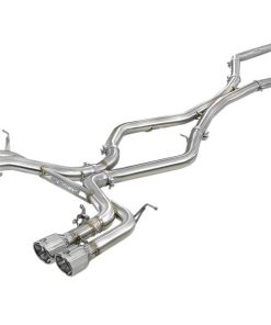 aFe MACH Force-Xp 3.5in. 304 SS C/B Exhaust w/o Muffler 15-18 BMW X5 M V8-4.4L (tt) - Polished Tip