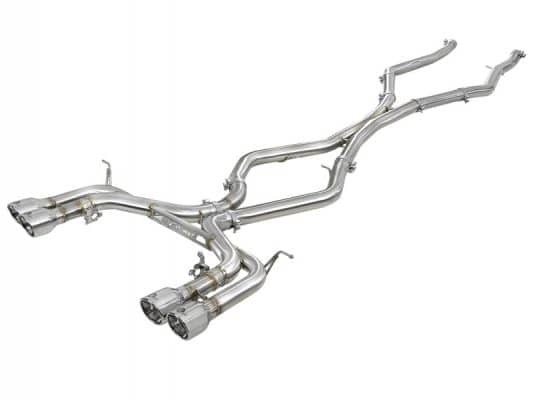 aFe MACH Force-Xp 3.5in. 304 SS C/B Exhaust w/o Muffler 15-18 BMW X5 M V8-4.4L (tt) - Polished Tip