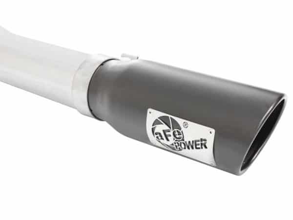 aFe MACHForce XP Exhaust 3in-3.5in SS Single Side Exit CB w/ Black Tips 15 Ford F150 V8 5.0L CC/SB - Image 2