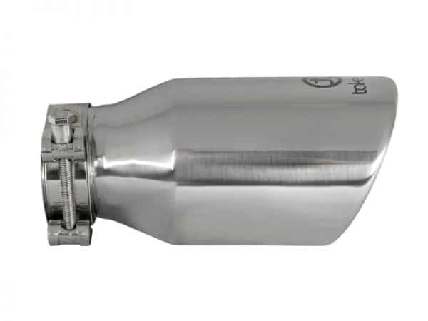 aFe Takeda 304 Stainless Steel Clamp-On Exhaust Tip 2.5in. Inlet / 4in. Outlet / 8in. L - Polished - Image 3
