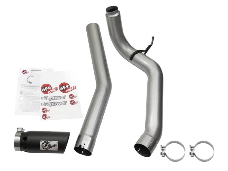 aFe LARGE Bore HD DPF-Back SS Exhaust w/ Black Tip 2016 Nissan Titan XD V8-5.0L (td) - Image 4