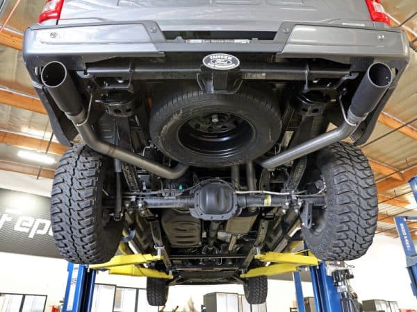 aFe Vulcan 3in 304 SS Cat-Back Exhaust 2021 Ford F-150 V6 2.7L/3.5L (tt)/V8 5.0L w/ Polished Tips - Image 2