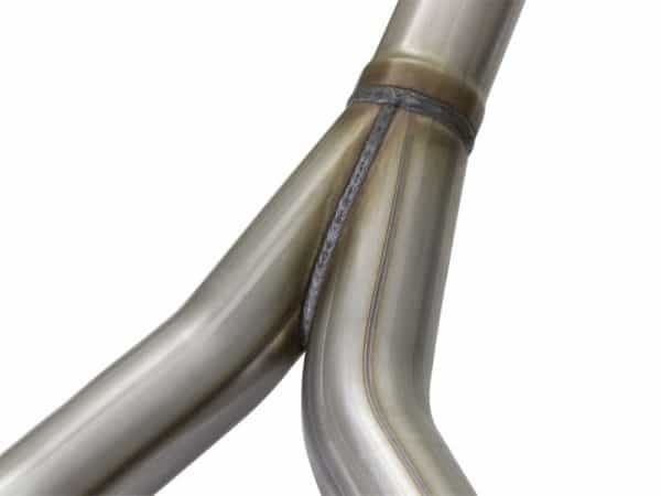 aFe Rebel Series CB 2.5in Dual Center Exit SS Exhaust w/ Polish Tip 07-15 Jeep Wrangler 3.6L/3.8L V6 - Image 5