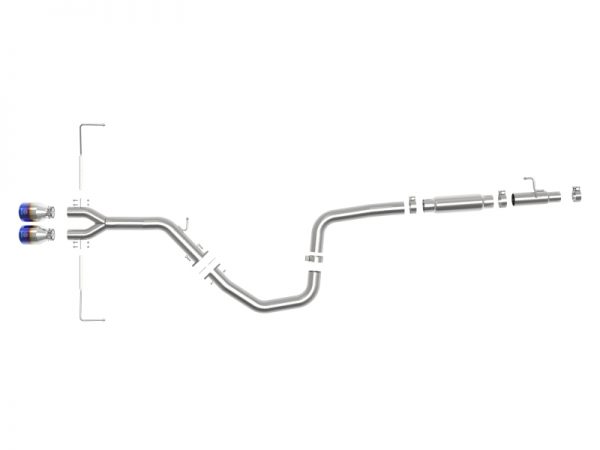 aFe Takeda Exhaust Cat-Back 19-20 Hyundai Veloster 304SS Blue Flame Dual Tips Exhaust - Image 2
