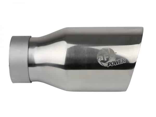 aFe MACH Force-Xp Univ 304 SS Double-Wall Clamp-On Exhaust Tip - Polished - 3in Inlet - 4.5in Outlet - Image 2