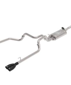 aFe Gemini XV 3in 304 SS Cat-Back Exhaust w/ Cutout 19-21 GM Silverado/Sierra 1500 V8- w/ Black Tips
