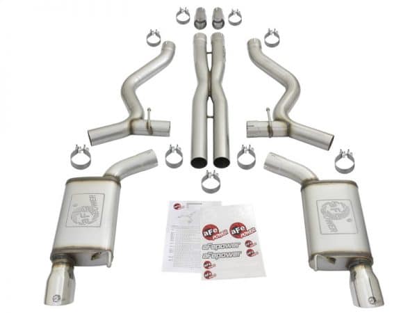 aFe MACHForce XP 3in Sport Tone Cat-Back Exhausts w/ Polished Tips 15-17 Ford Mustang V6/V8 - Image 3