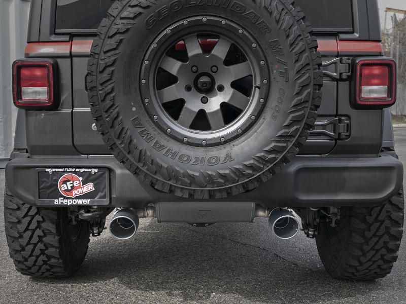 aFe Rebel Series 2.5in 409 SS Cat-Back Exhaust w/ Black Tips 18-19 Jeep Wrangler (JL) V6 3.6L - Image 5