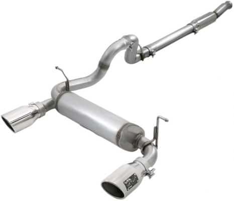 Alternative view of aFe Rebel Series 409 Stainless Steel Cat-Back Exhaust 18-21 Jeep Wrangler JL 2.0L (t) - Polished Tip