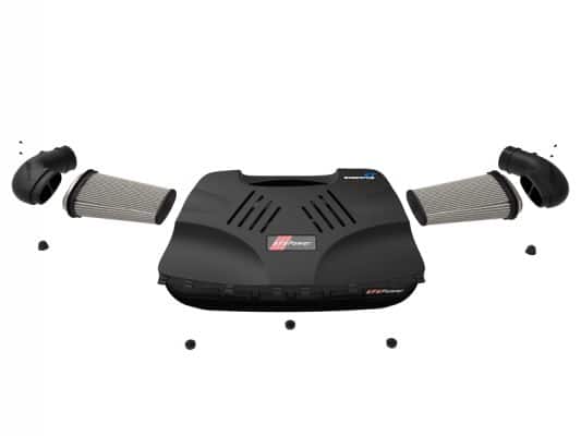 Alternative view of aFe Power 15-19 BMW X5 M (F85)/X6 M (F86) V8-4.4L (tt) S63 Cold Air Intake System w/ Pro DRY S Media