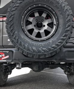 Alternative view of aFe MACH Force-Xp 2.5in 409SS Axle-Back Hi-Tuck Exh Sys w/ Pol Tip 18-20 Jeep Wrangler (JL) V6 3.6L