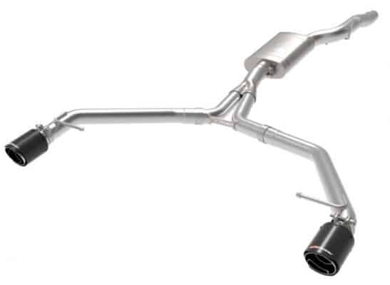 Alternative view of afe MACH Force-Xp 13-16 Audi Allroad L4 SS Axle-Back Exhaust w/ Carbon Tips