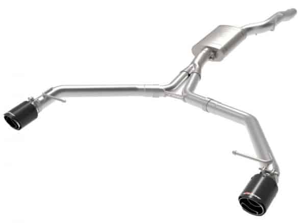 afe MACH Force-Xp 13-16 Audi Allroad L4 SS Axle-Back Exhaust w/ Carbon Tips - Image 2