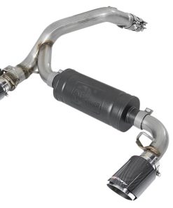 aFe Takeda 3in 304 SS Axle-Back Exhaust System w/ Carbon Fiber Tips 16-18 Ford Focus RS I4-2.3L (t)