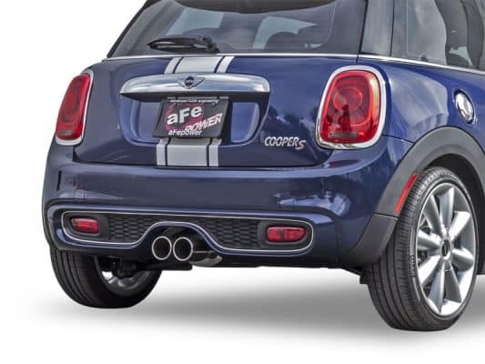 Alternative view of aFe MACHForce XP Exhausts Cat-Back SS-304 14-17 Mini Cooper S Hardtop 2-Door w/ Polished Tips