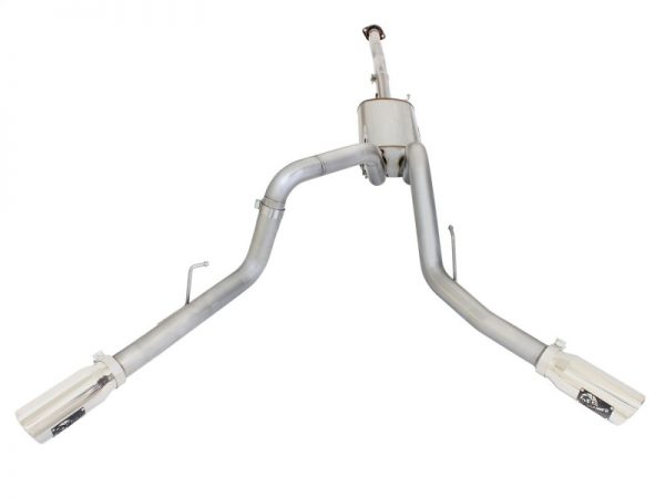 aFe MACHForce XP Exhaust 3in SS Dual Side Ext CB w/ Polished Tips 2015 Ford F150 5.0L V8 CC/SB EC/LB - Image 5