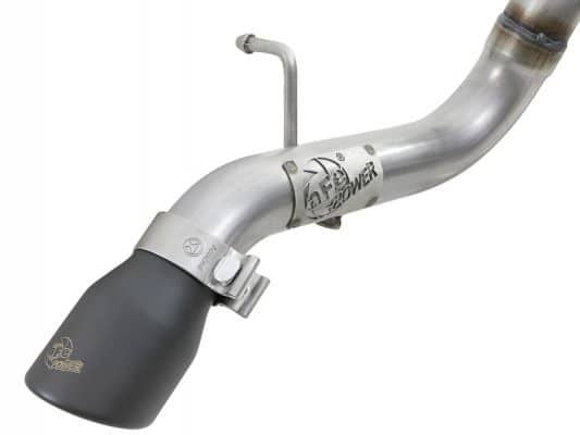 Alternative view of aFe MACH Force-Xp 2.5in 409SS Catback High-Tuck Exhaust 18-21 Jeep (JL) 3.6L 4-Door - Black Tip