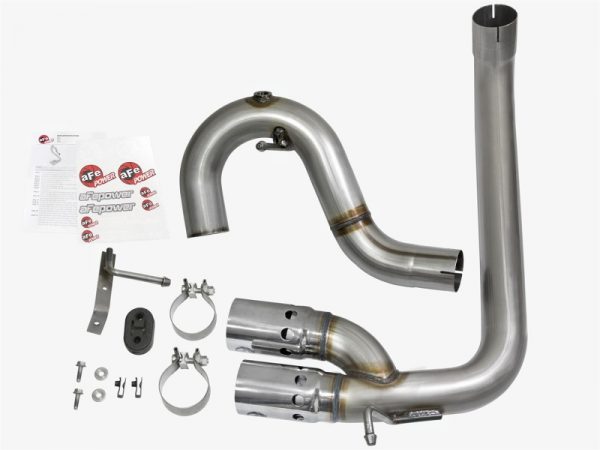 aFe Rebel Series DPF-Back 3in Side Exit SS Exhaust w/ IC Polished Tips 2016 GM Colorado/Canyon 2.8L - Image 6