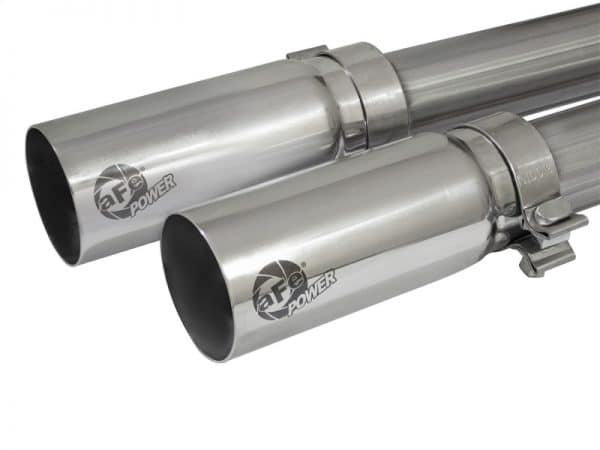 aFe Rebel Series CB 3in Middle Side Exit SS Exht w/Polish Tips 09-16 Chevy Silverado/GMC Sierra 1500 - Image 3