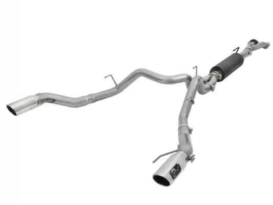 aFe MACHForce-XP 3in to 3-1/2in 304 SS Cat-Back Exhaust w/Polished Tips 17-18 Ford F-150 Raptor 3.5L
