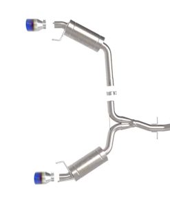 Alternative view of aFe POWER Takeda 06-13 Lexus IS250/IS350 SS Axle-Back Exhaust w/ Blue Flame Tips