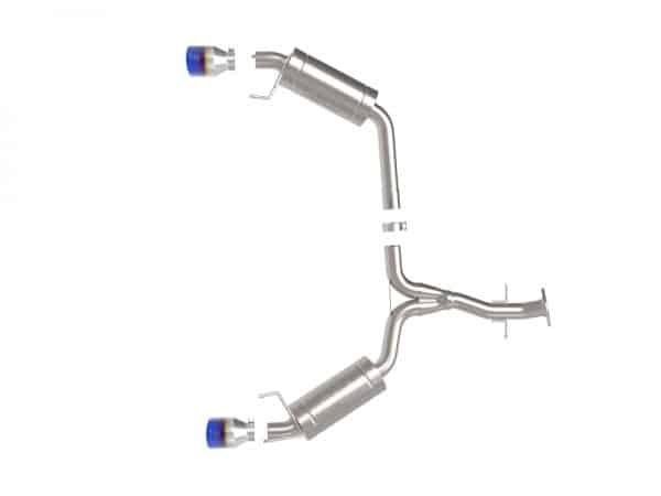 aFe POWER Takeda 06-13 Lexus IS250/IS350 SS Axle-Back Exhaust w/ Blue Flame Tips - Image 2