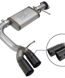 aFe Rebel Series CB 3in Middle Side Exit SS Exht w/ Black Tips 15-17 Chevy Colorado / GMC Canyon