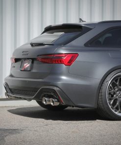 Alternative view of aFe 20-22 Audi RS6 Avant V8 4L(tt) MACH Force-Xp 3in to 2.5in 304 SS Cat-Back Exhaust w/Polished Tip