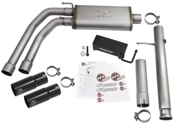 aFe Rebel Series CB 3in Middle Side Exit SS Exht w/ Black Tips 09-16 Chevy Silverado/GMC Sierra 1500 - Image 6
